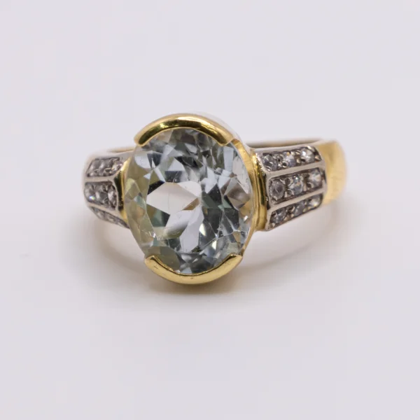 Anillo de Mujer Almendra y Zirconia