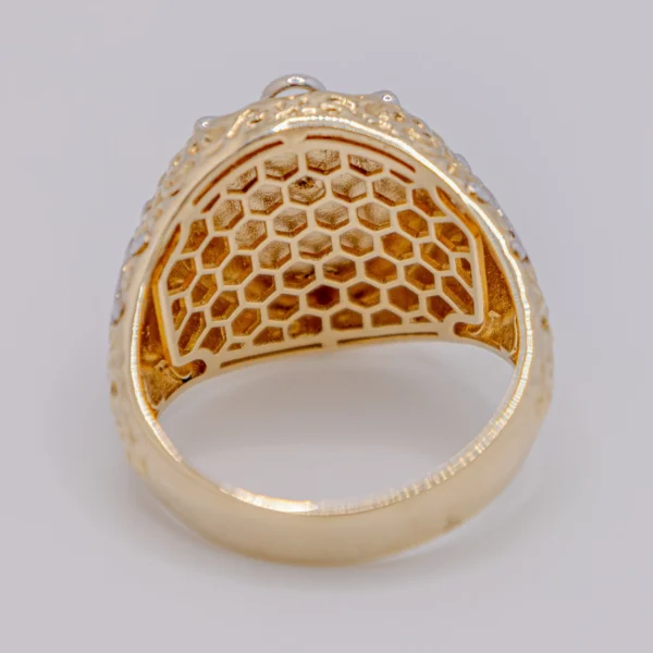Anillo para Hombre con Ancla Blanca en Óvalo Grande - Imagen 5