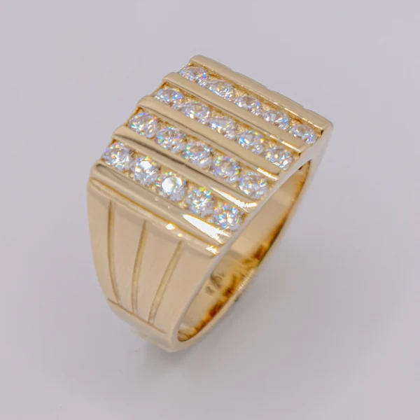 Anillo para Hombre con Barras de Piedras - Imagen 5