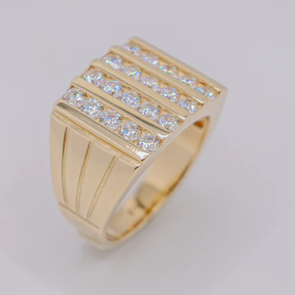 Anillo para Hombre con Barras de Piedras - Imagen 4