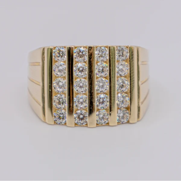 Anillo para Hombre con Barras de Piedras - Imagen 3