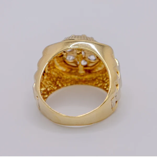 Anillo para Hombre con Círculo Grande de Piedras Blancas - Imagen 5