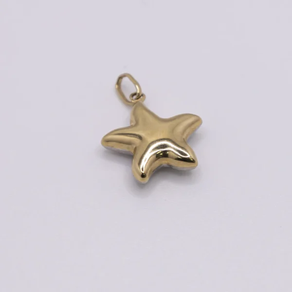 Dije pequeño modelo colgante en oro blanco y amarillo 14k - Imagen 3