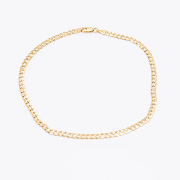 Tobillera de Corte Brillo 3.2mm 14k
