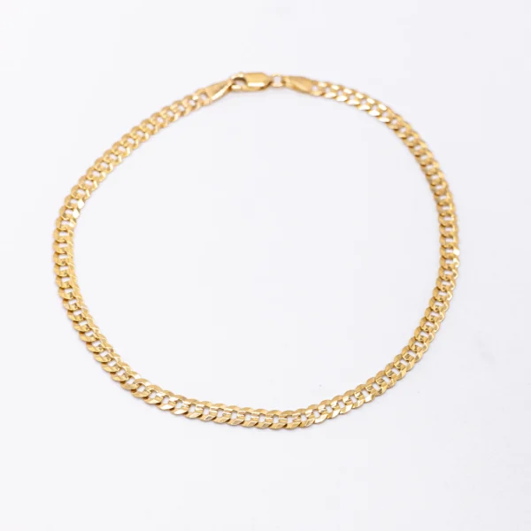 Tobillera de Corte Brillo 4.2mm14k