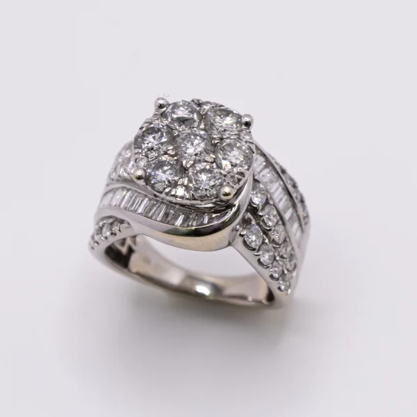 Anillo para Mujer, Corte Redondo Grande de Brillantes - Imagen 2