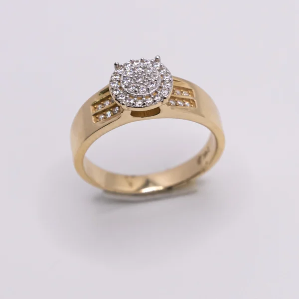 Anillo para Mujer con Circulo de Zirconia 14k