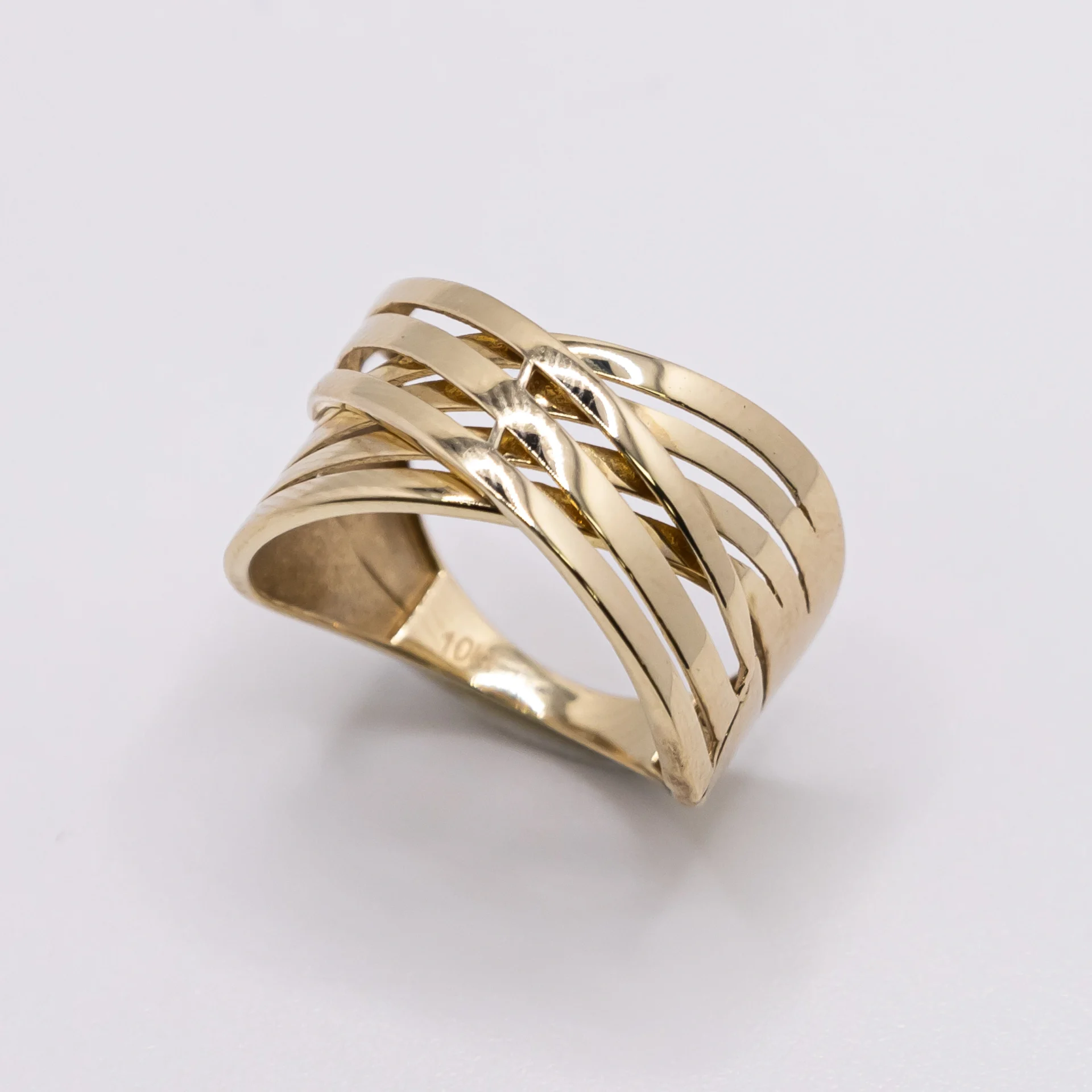 Anillo para Mujer con Líneas 10k