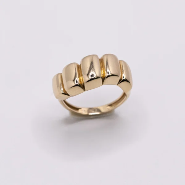 Anillo para Mujer con Cúpula Inflada 14k