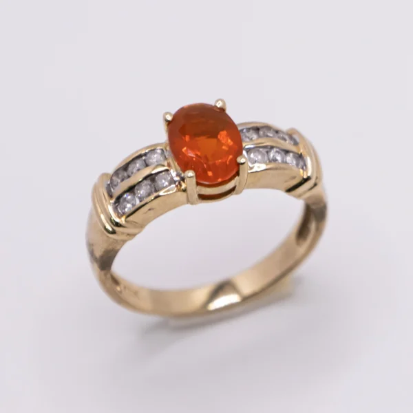 Anillo para Mujer con Piedra Naranja - Imagen 2