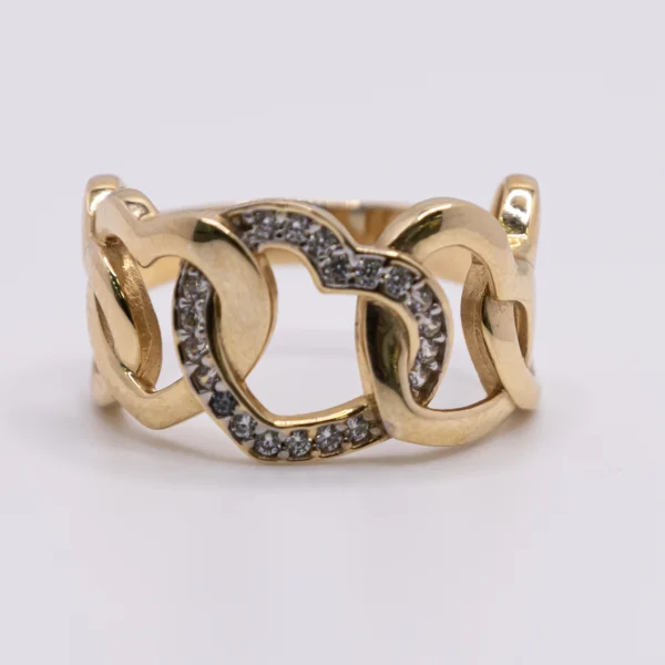 Anillo para Mujer con Corazones Entrelazados - Imagen 2