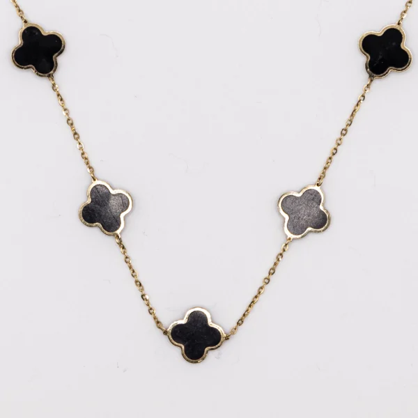 Cadena Estilo Van Cleef Grande de Color Negra - Imagen 2