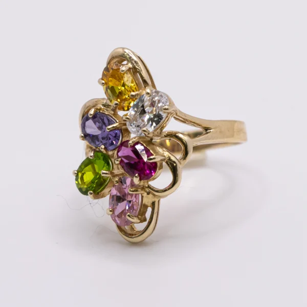 Anillo para Mujer con Flor Multicolor - Imagen 2