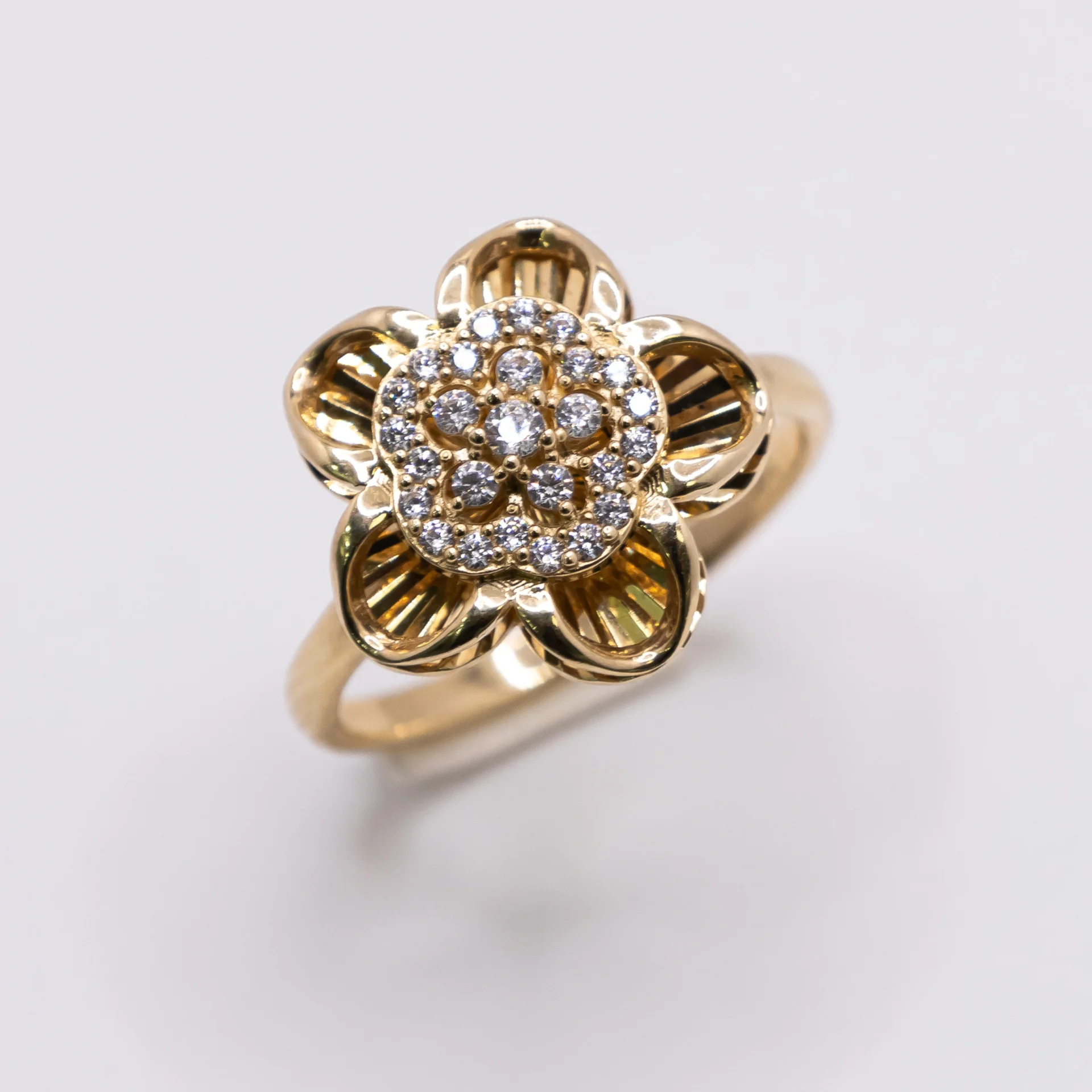 Anillo para Mujer con Girasol 14k