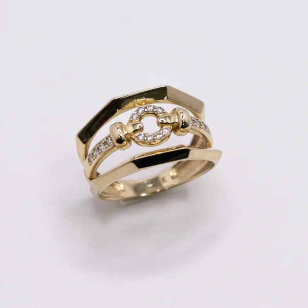 Anillo para Mujer con Aro de Zirconia 14k