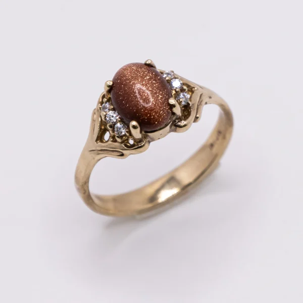 Anillo de Mujer con Venturina Ovalada - Imagen 2