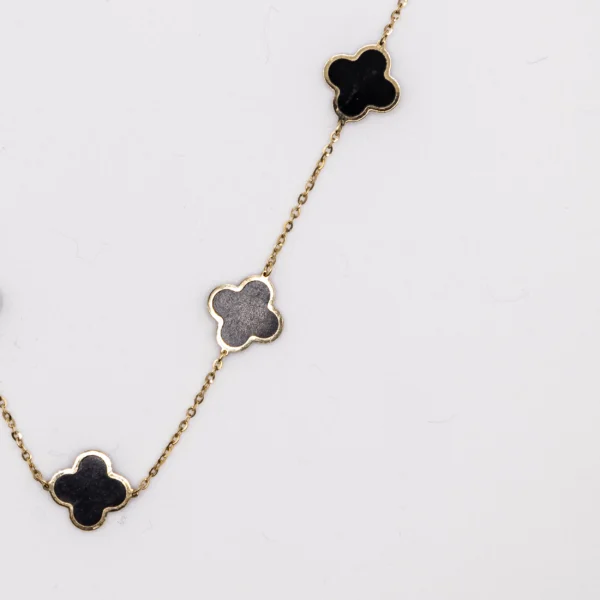 Cadena Estilo Van Cleef Grande de Color Negra - Imagen 3