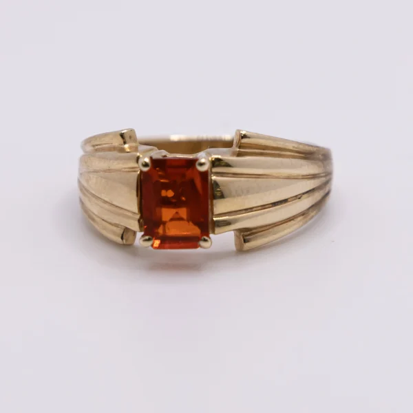 Anillo para Mujer con Rectángulo Naranja - Imagen 3