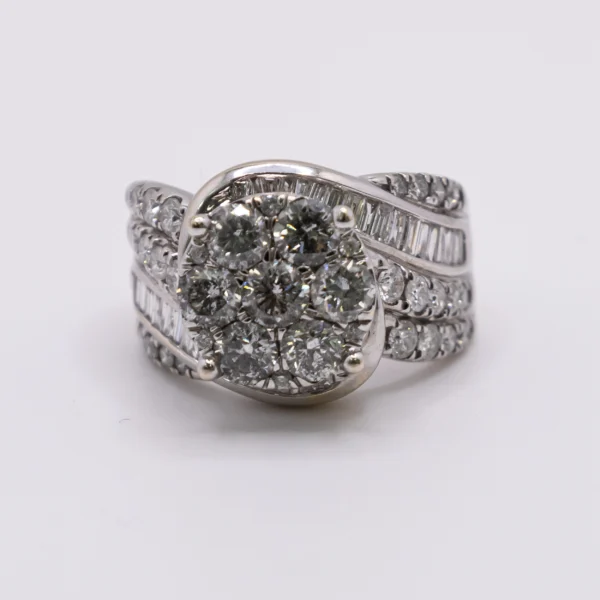 Anillo para Mujer, Corte Redondo Grande de Brillantes - Imagen 4