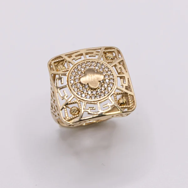 Anillo para Mujer con Trébol sobre Zirconia - Imagen 4