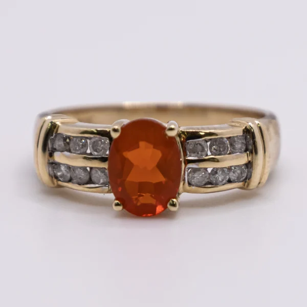 Anillo para Mujer con Piedra Naranja - Imagen 4