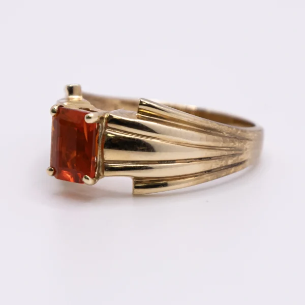 Anillo para Mujer con Rectángulo Naranja - Imagen 4