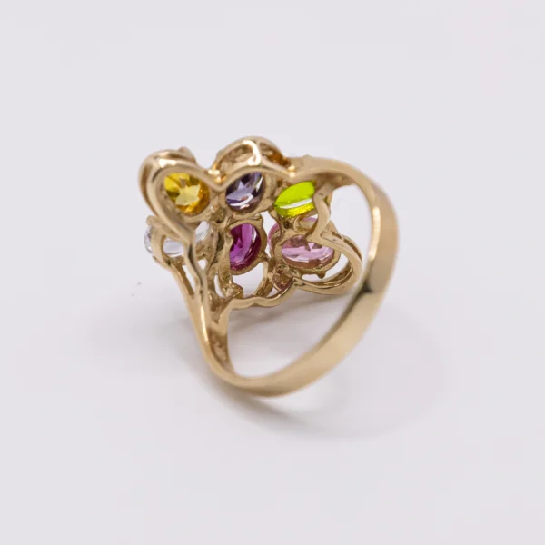 Anillo para Mujer con Flor Multicolor - Imagen 5