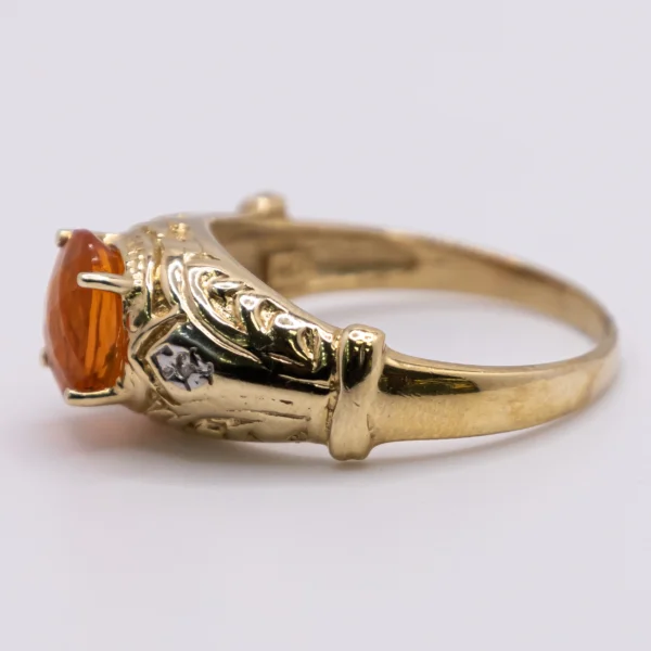 Anillo para Mujer con Óvalo Naranja - Imagen 5