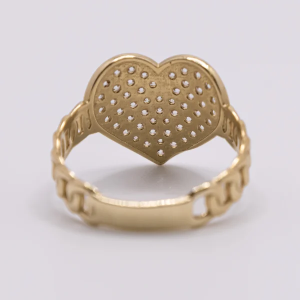 Anillo para Mujer con Corazón y Cadena - Imagen 5