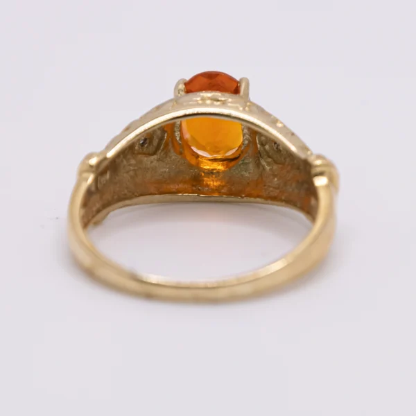 Anillo para Mujer con Óvalo Naranja - Imagen 6