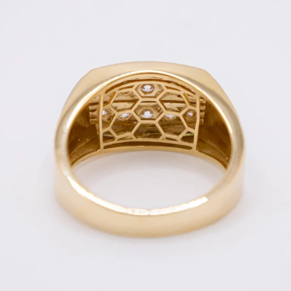 Anillo para Hombre con Líneas Blancas de Zirconia - Imagen 5