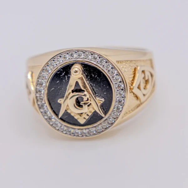 Anillo para Hombre, Masón en Ónix - Imagen 2