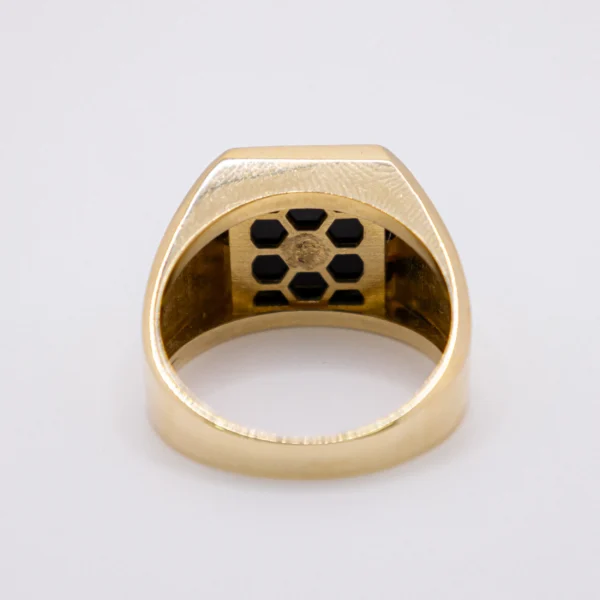Anillo para Hombre, Ónix con Herradura - Imagen 4