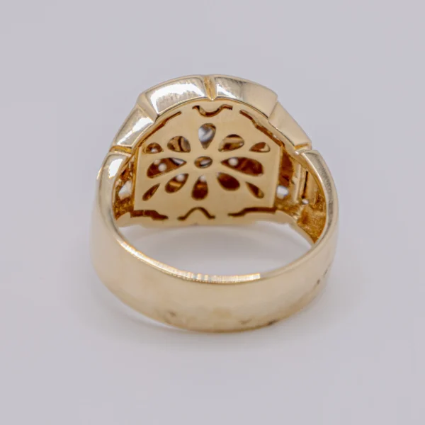 Anillo para Hombre, Rombo de Piedra Blanca - Imagen 4