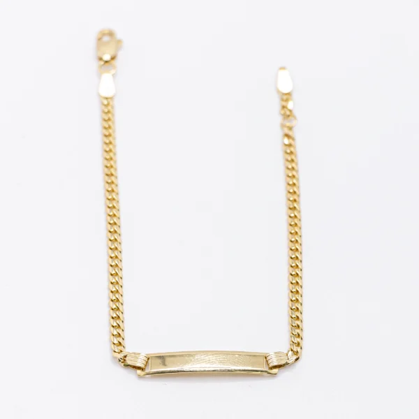 Pulso Para Niño con Placa de Oro 14k