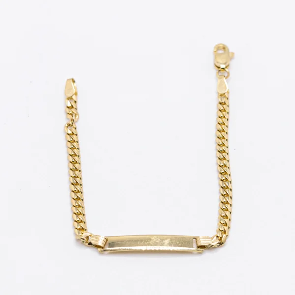 Pulso de Placa Para Niño Oro 14k - Imagen 2