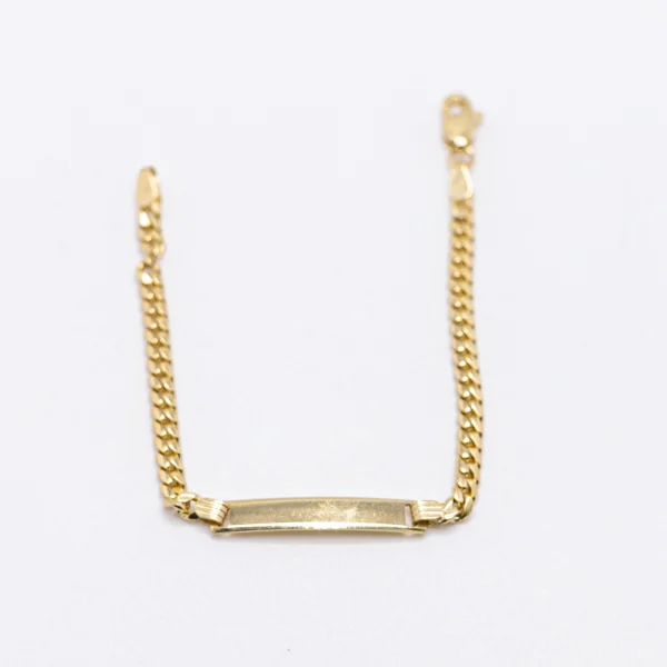 Pulso de Placa Para Niño Oro 14k