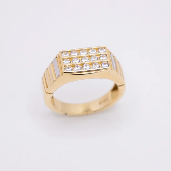 Anillo para Hombre, Rectángulo Quince Piedras - Imagen 4