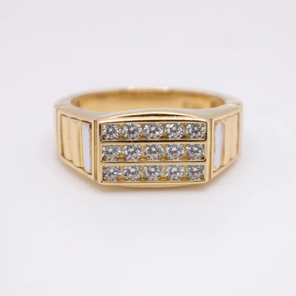 Anillo para Hombre, Rectángulo Quince Piedras - Imagen 5
