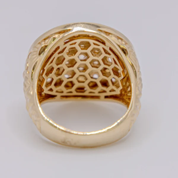 Anillo para Hombre, Roseta Piedras Grandes Blancas - Imagen 4