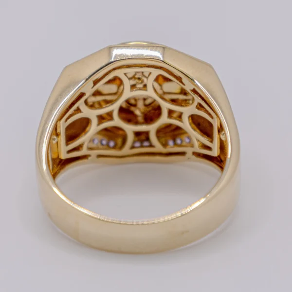 Anillo para Hombre, San Lázaro en Óvalo Cruz - Imagen 4