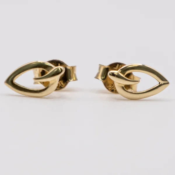 Aretes de Una Hoja 14k