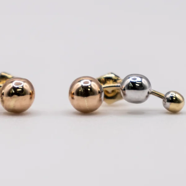 Aretes Bolas trepadoras de tres colores - Imagen 2