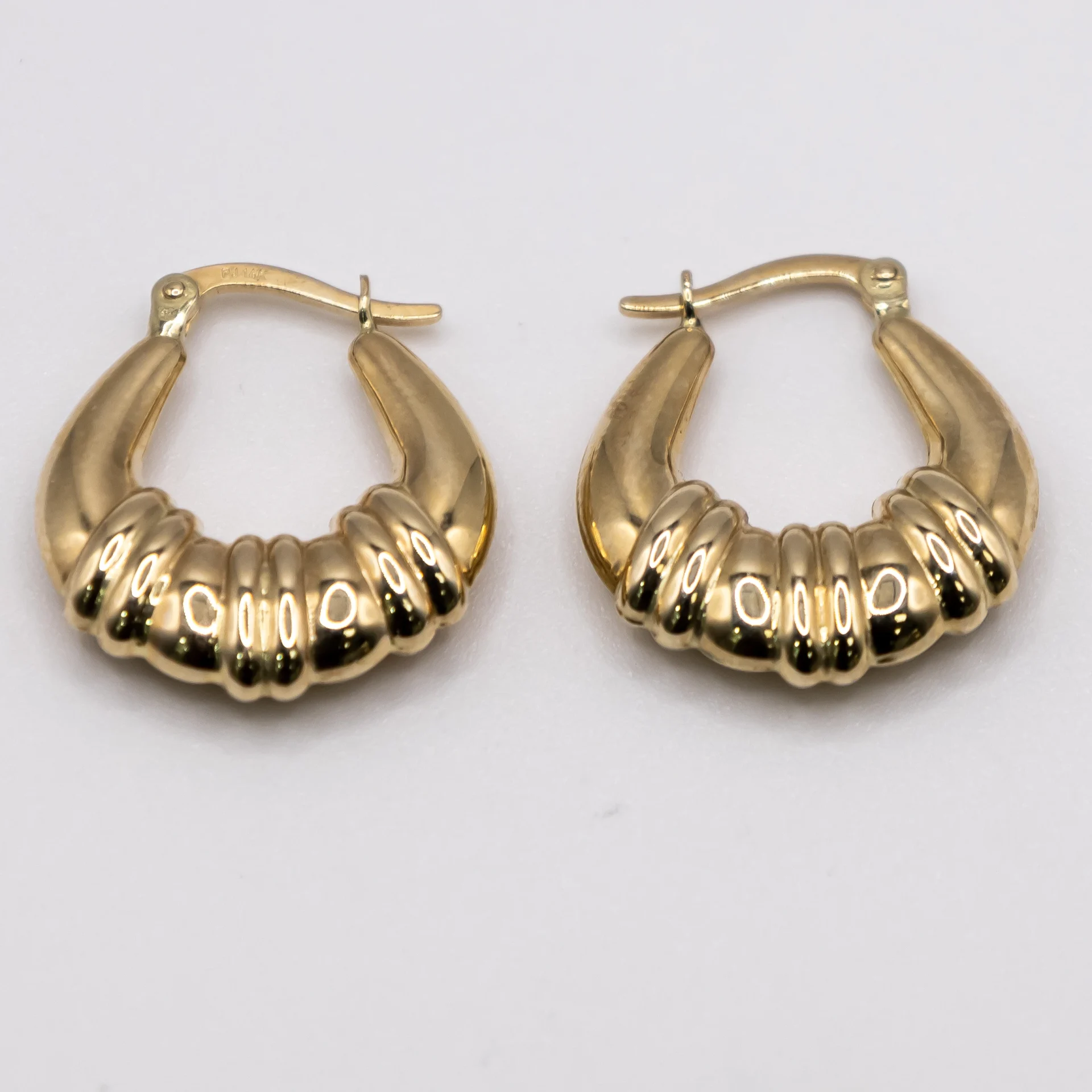 Argollas de Aros Festoneados 14k