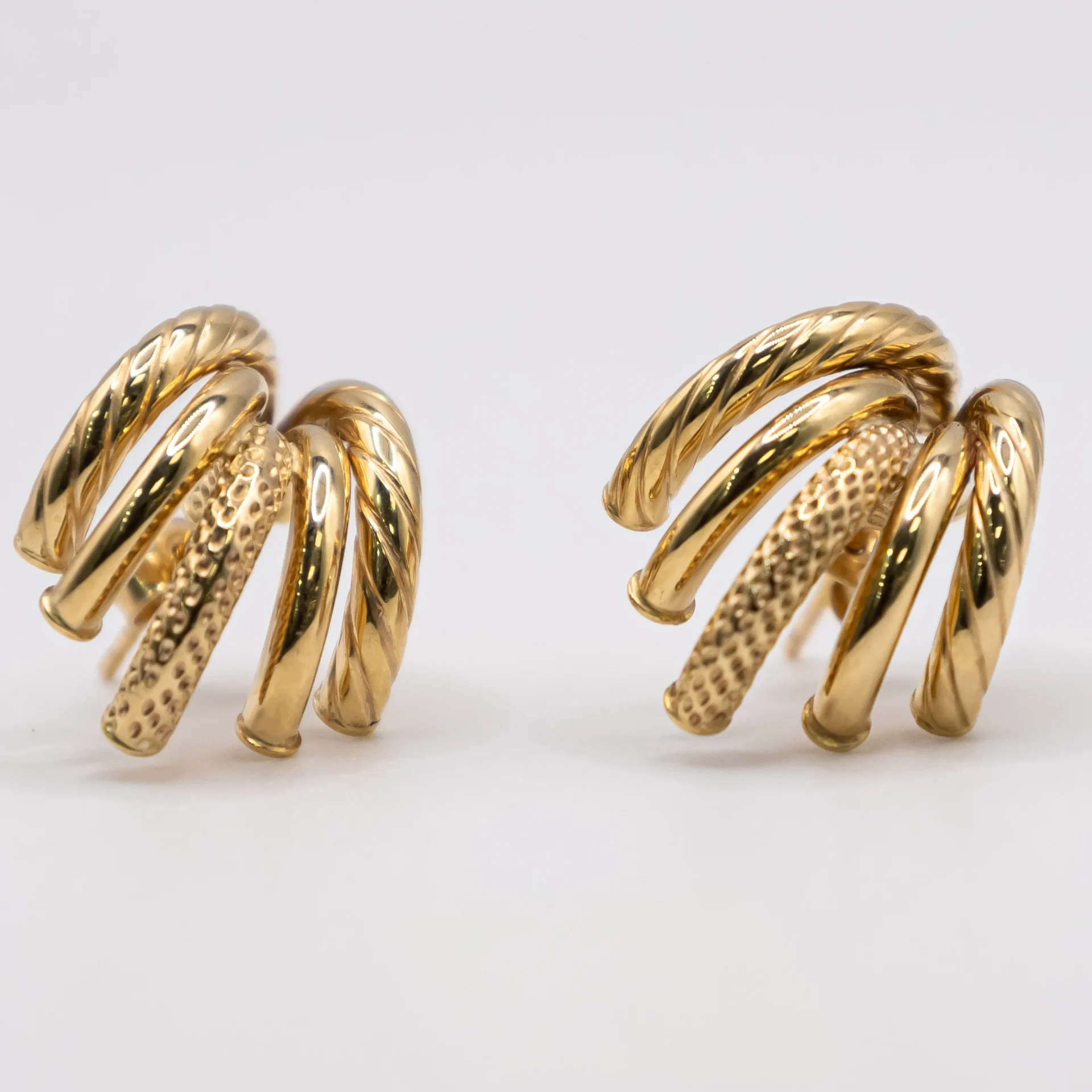 Aretes Estilo Penachos 10k