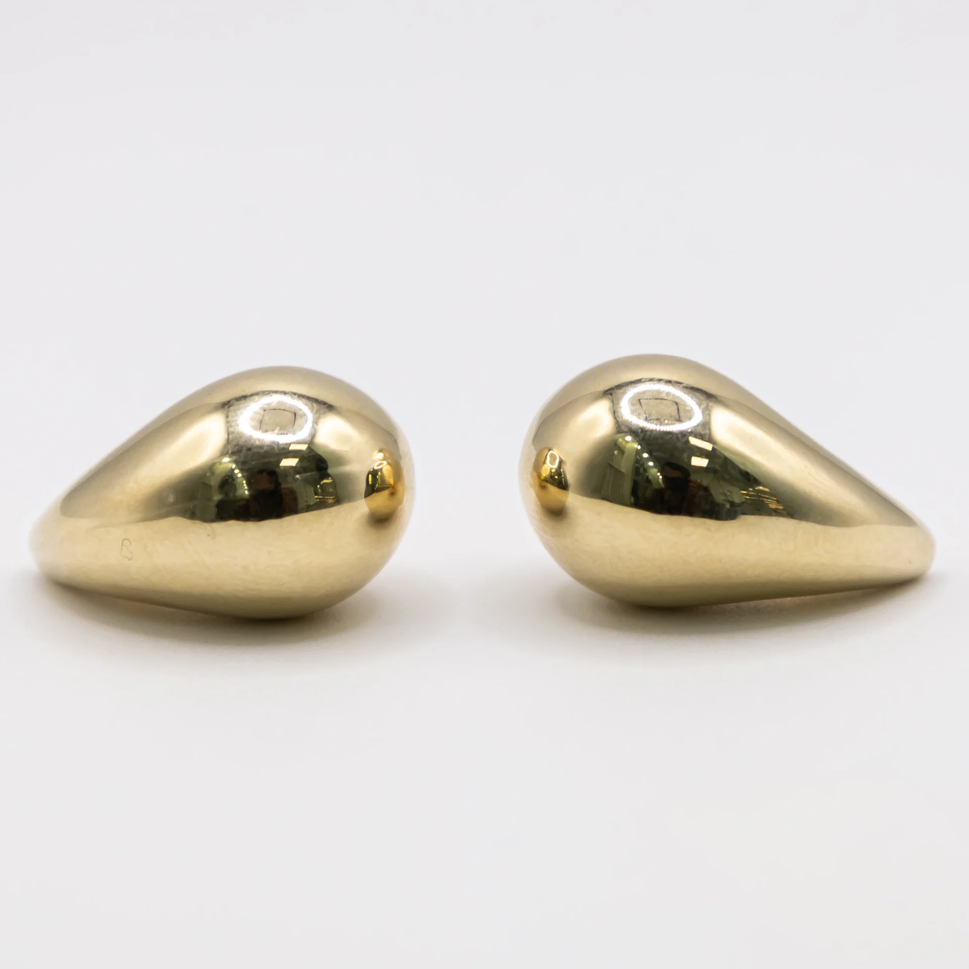 Aretes con Diseño de Lágrimas Grandes 10k