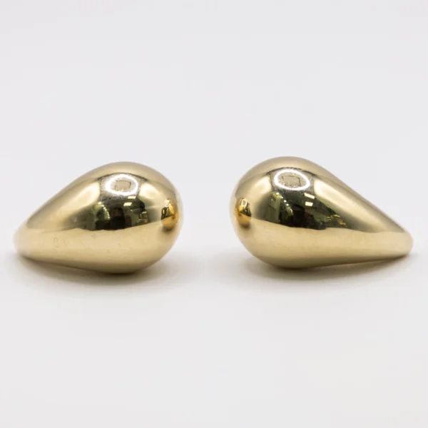 Aretes con Diseño de Lágrimas Grandes 10k
