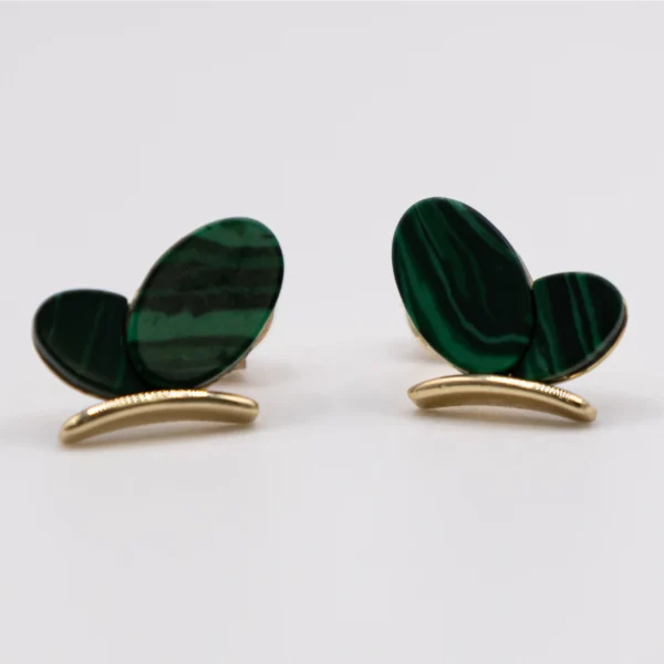 Aretes de Mariposa Verde 14k