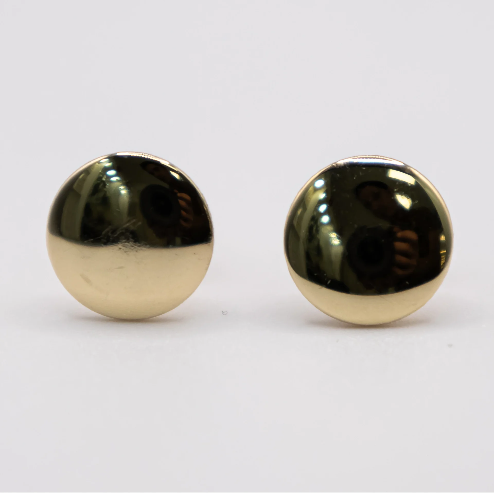 Aretes Redondos Planos 14k