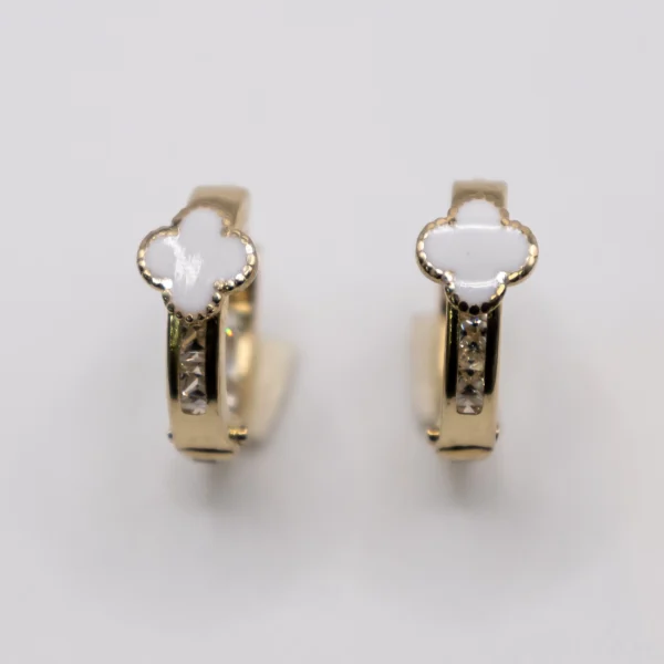 Argollas con Mariposa Verde y Zirconia - Imagen 11